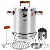 INGRILL mini front view showing compact barrel and lid, highlights portability