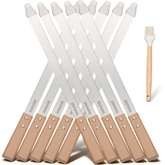 Innvist full skewer set front view showing ten long skewers and accessories for versatile grilling