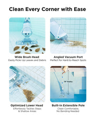 InoKraft detachable 500-mesh filter detail showing easy backflushing benefit