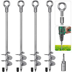 Insaga front view of four anchors showing solid steel construction and heavy-duty design benefit