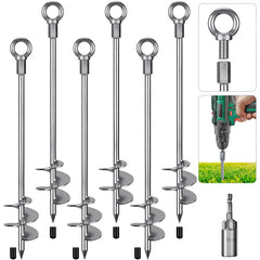 Insaga front view 6-pack anchors showing durable finish and included socket