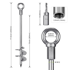Insaga ancla con llave de 14 mm para instalación rápida y segura