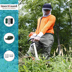InsectGuard gaiter alongside hiking boot showing scale and extra-wide fit versatility