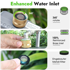 Insoma brass inlet close-up demonstrating durable metal connection