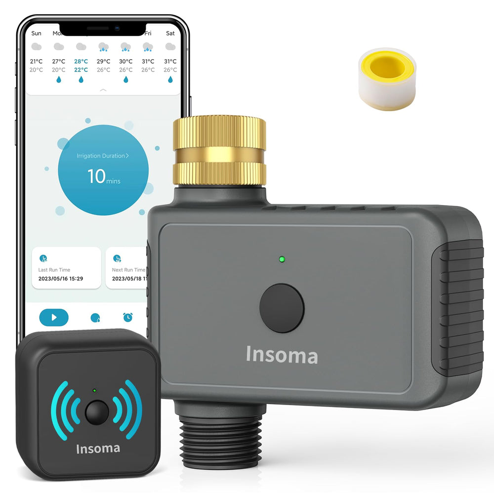 Insoma brass inlet front view showing durable connection and leak resistance