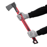 INTERTOOL front view of axe shows shape and balanced design for easy transport