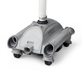 Intex 28001E front view showing design and included hose, fast pool-floor cleaning