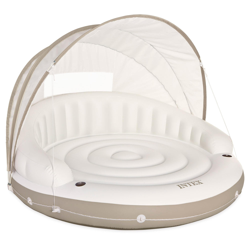 Intex canopy island front view showing roomy lounge and comfort