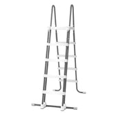 Intex deluxe ladder front view showing full ladder and stability benefit