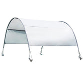 Intex canopy front view on pool showing shade and easy coverage