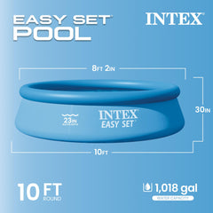 Intex close-up of inflated top ring highlighting sturdy PVC construction
