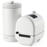 INTEX front packaging showing pump and clear features for easy identification and confidence