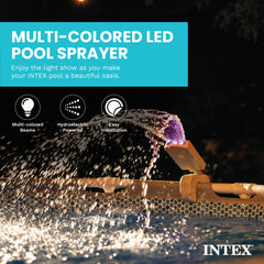 Intex sprayer attached to pool pump demonstrating simple installation and no-wiring convenience