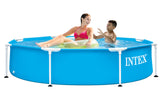 Intex front packaging showing pool box and quick setup benefit