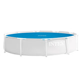 Intex solar cover front view showing full coverage and easier heat retention