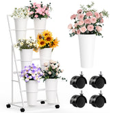 Invech front view assembled stand showcasing six pots and tidy display benefit