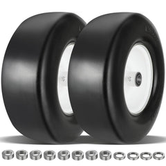 Iococee front view of 13x5.00-6 wheel assembly showing robust rim and tire for durability