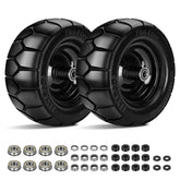 Iococee front view of full tire and rim showing solid construction and durability