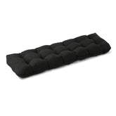 IPYNBAP front view of 59x18x5 bench cushion showing neat fit and black color for comfort