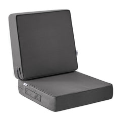 IPYNBAP front view of dark grey cushion set showing weather-ready design and style