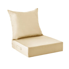 IPYNBAP front view of beige cushion set showing neat fit and comfort