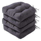IPYNBAP front view of four dark grey cushions showing neat fit and comfort