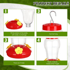 Irenare clear bottle filled with nectar for longer feeding sessions