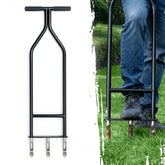 IronGroveRoar aerator front view showing sturdy frame and three tines for reliable aeration