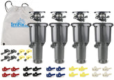 IrriFix Maxi-Paw front packaging showing four rotor heads and bag benefit durability