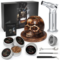 iTayga skull ceramic smoker front view showing sleek shape and easy placement benefits