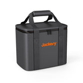 Jackery carrying case front view showing protective storage and easy transport benefit