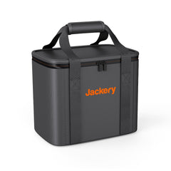 Jackery carrying case front view showing protective storage and easy transport benefit