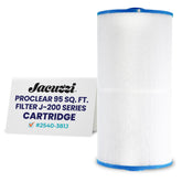 Jacuzzi filter front view showing full cartridge for easier replacement