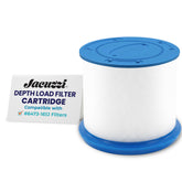 Jacuzzi 6473-161J front view showing cartridge and clear-fit benefit