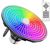 Jadisi front view of bulb showing lens and E26 base, bright pool lighting benefit