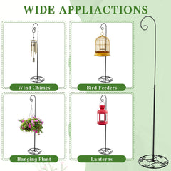Two JaGely hooks installed in a garden adding elegant hanging points