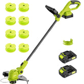 JAGROM front view of cordless trimmer kit showing included batteries and accessories, convenient storage