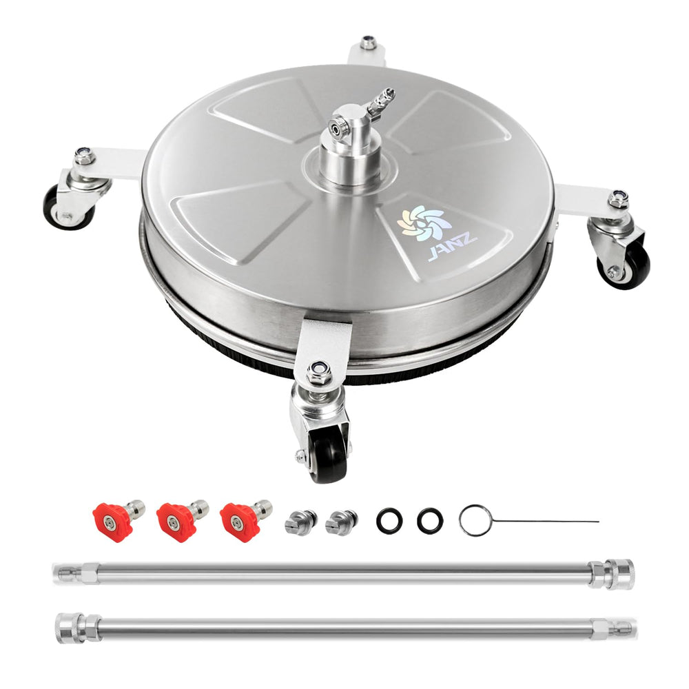janz front view product showing sturdy stainless-steel body and easy connection