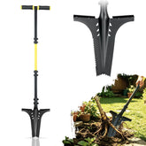 Jardineer front view of assembled 45-inch spade showing durable build and leverage