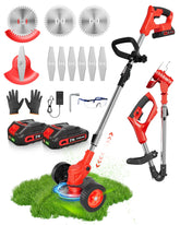 JarryStart front view of cordless weed wacker showing compact design and portability