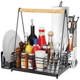 JBBTOOL front view of grill caddy showing organized storage and quick access