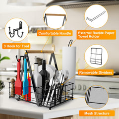 JBBTOOL wooden handle and hanging hooks detail for comfortable transport