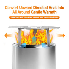 JCLMER deflector installed in a Solo Stove Bonfire sending heat outward