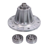 JDMSPEED spindle front view showing mounting holes and robust finish for reliable fit