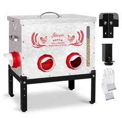 Jdooqee front view of metal feeder showing durable build and capacity benefit