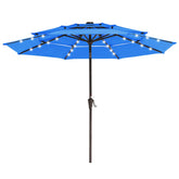 JEAREY front view of royal blue umbrella showing full canopy and coverage benefit
