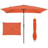 JEAREY front view rectangular canopy showing wide shaded area for dining