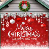 Jectivs front view banner on garage creating instant holiday curb appeal