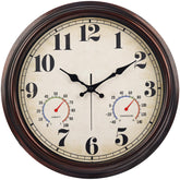 JENLYSTIME front view showing vintage dark brown clock and clear numerals for easy reading