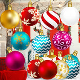 Jetec front pack showing 20 inflatable balls and festive variety for easy decorating